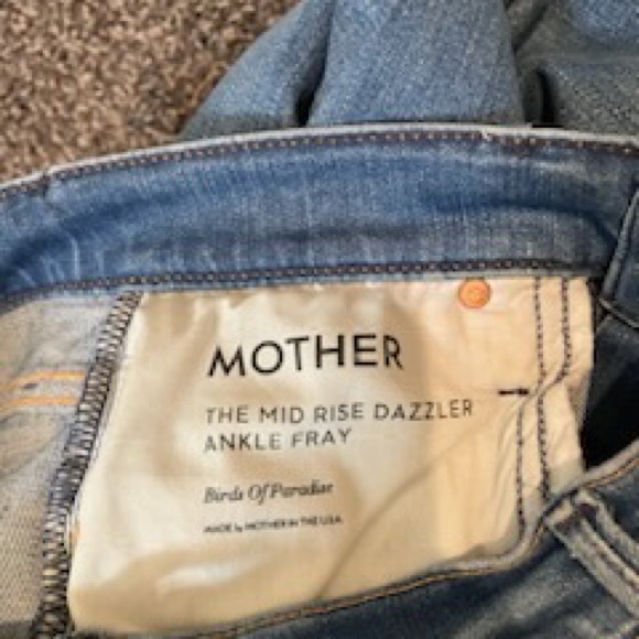 MOTHER Dazzler Straight Leg Ankle Jeans in Birds Of Paradise size 25 - Picture 6 of 11